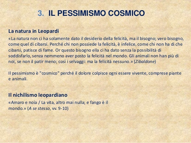 Differenza Tra Pessimismo Storico E Cosmico