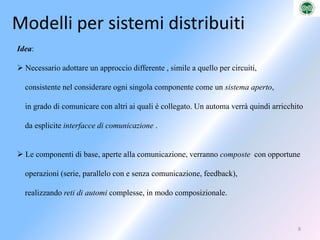 4Problema: Estendere la “classica” teoria degli Automi per modellare/verificare sistemi:Distribuiti