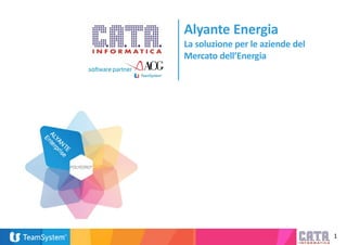 1
Alyante Energia
La soluzione per le aziende del
Mercato dell’Energia
 