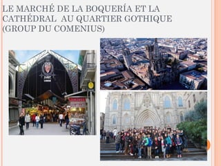 LE MARCHÉ DE LA BOQUERÍA ET LA
CATHÉDRAL AU QUARTIER GOTHIQUE
(GROUP DU COMENIUS)
 