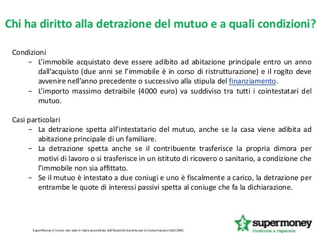 Detrazioni su mutui e lavori in casa Stipula mutuo e rogito