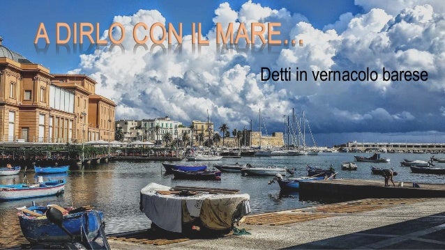 Presentazione Detti Baresi