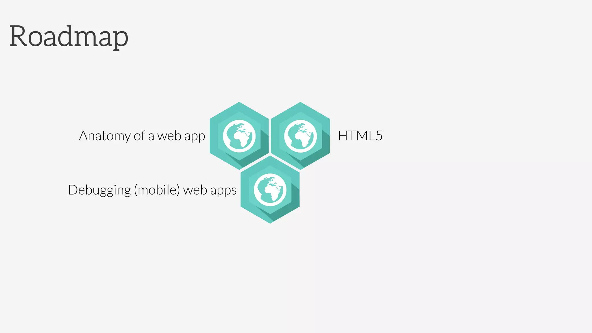 Roadmap
Anatomy of a web app
Debugging (mobile) web apps
HTML5
 