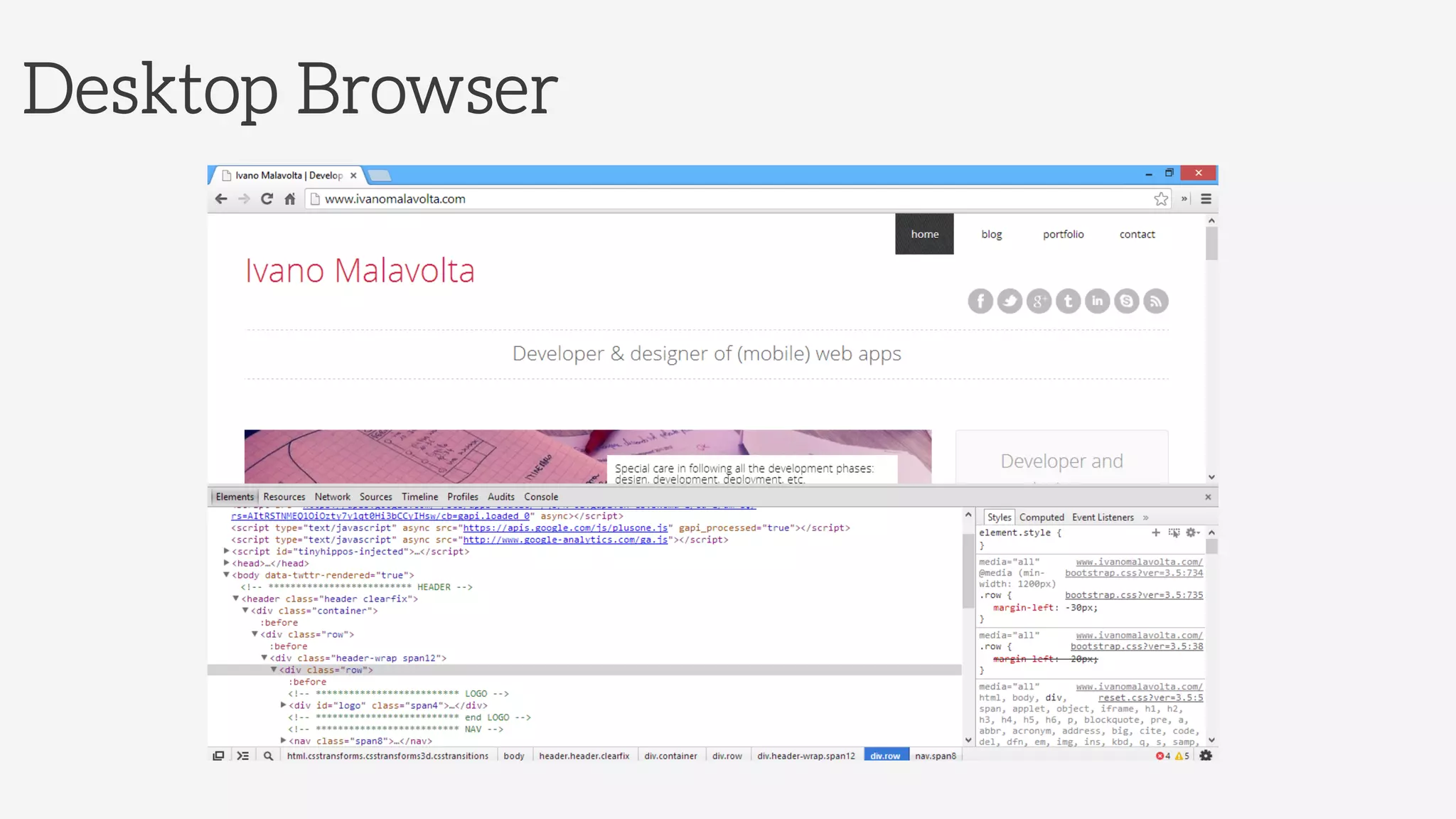 Desktop Browser
 