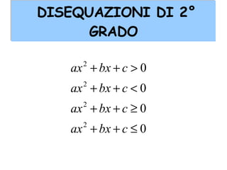 Disequazioni Di Secondo Grado PPT