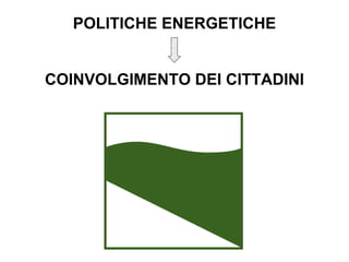 POLITICHE ENERGETICHE COINVOLGIMENTO DEI CITTADINI 