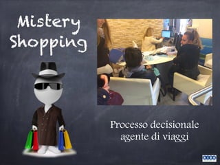 Mistery
Shopping
Processo decisionale
agente di viaggi
 