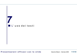 L ’  u s o  d e i  t e s t i 7 