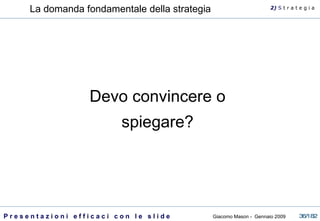 Devo convincere o spiegare? La domanda fondamentale della strategia 2)  S   t r a t e g i a 