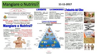 Mangiare o Nutrirsi? 11-11-2017
 