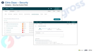 Citrix Daas – Security
3
Analytics – Security (Custom Risk)
 