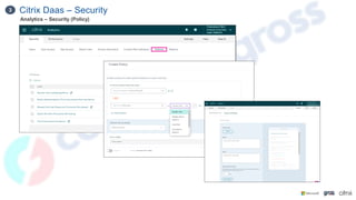 Citrix Daas – Security
3
Analytics – Security (Policy)
 