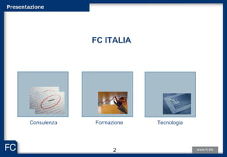 Formazione Tecnologia
FC ITALIA
Presentazione
2
Consulenza
 