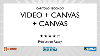 CAPITOLO SECONDO

VIDEO + CANVAS
   + CANVAS

    Production Ready
 