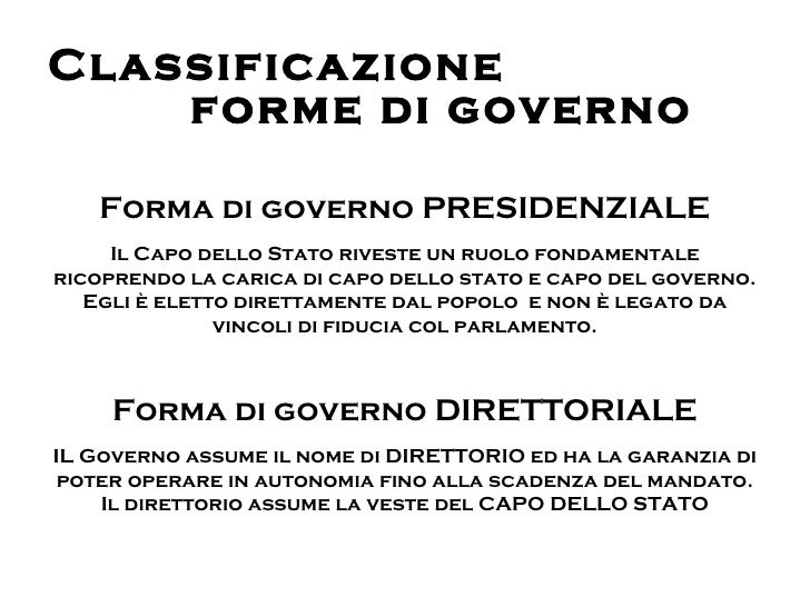 Forme di Governo AU ROMA Forme di Governo AU ROMA