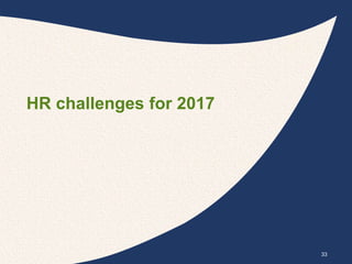 33
HR challenges for 2017
 