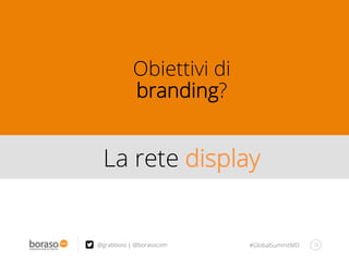 #GlobalSummitMD 25
Obiettivi di
branding?
La rete display
@grabbiosi | @borasocom
 