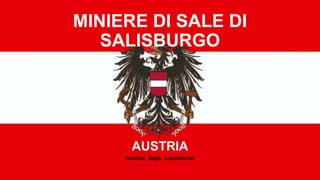 MINIERE DI SALE DI
SALISBURGO
AUSTRIA
Andrea, Gaja, Lucantonio
 