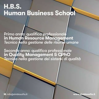 DESTINATARI EREQUISITI
1- Diploma dimaturità
2- Esperienza lavorativa pregressa coerente rispetto ai
contenuti del percorso
3- Esperienza lavorativa in corsocoerente rispetto ai
contenuti del percorso
4- Per i cittadini stranieri: prova scritta diitaliano e
dichiarazione divalore del titolo studio (seconseguito
all’estero)
 