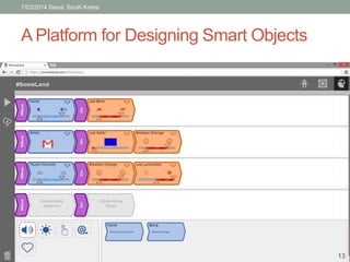 7/03/2014 Seoul, South Korea 
A Platform for Designing Smart Objects 
13 
 