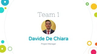 Davide De Chiara
Project Manager
Team 1
 