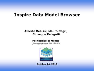 Inspire Data Model Browser

Alberto Belussi, Mauro Negri,
Giuseppe Pelagatti
Politecnico di Milano

giuseppe.pelagatti@polimi.it

October 24, 2013

 