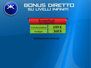 Su livelli infiniti
Sottoscrizione annuale
 