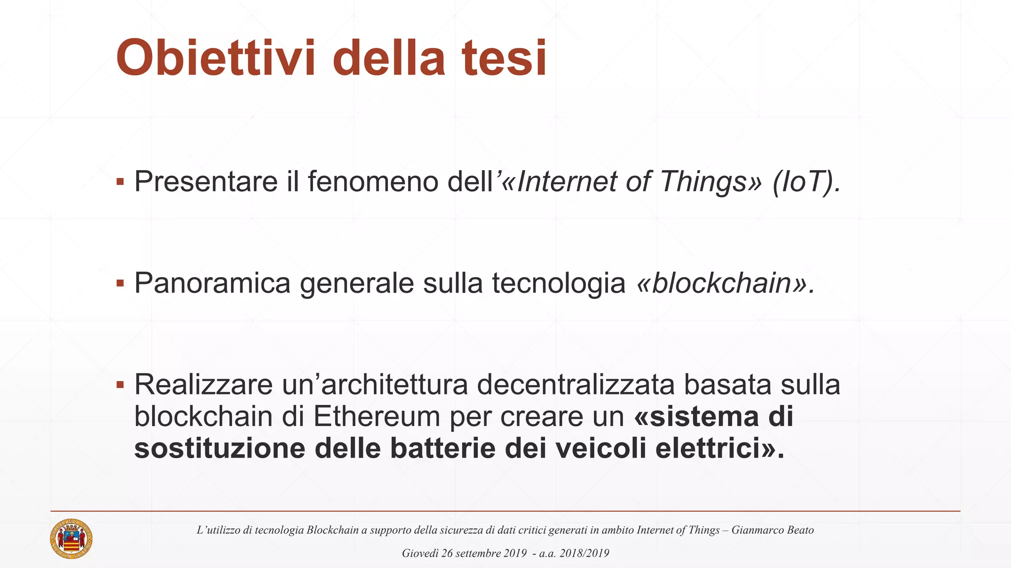 Presentazione Tesi di Laurea Triennale | PDF