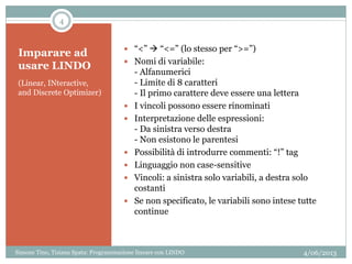 LINDO: Optimization Software
