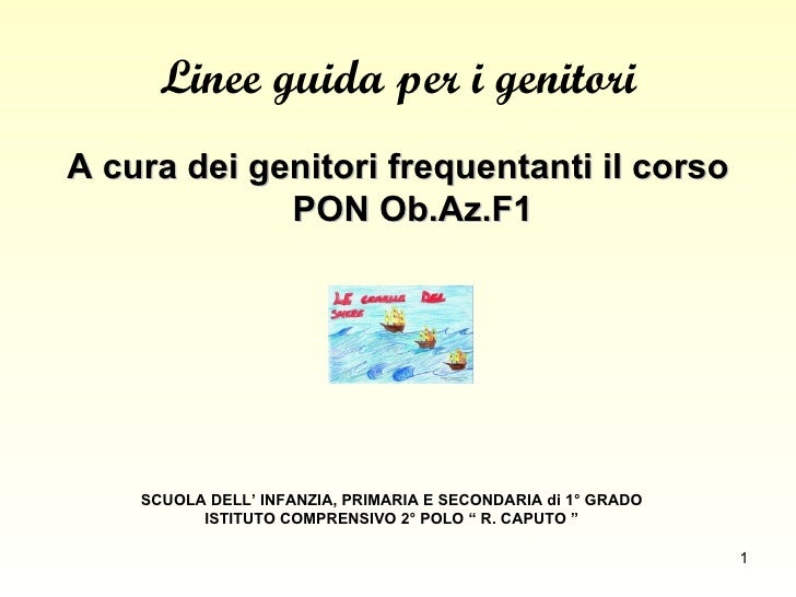 Presentazione Linee Guida Per I Genitori