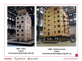 2007 – Xlam                     2009 – Platform Frame
            7 piani                              6 piani
Terremoto di Kobe 0.82g (M 6.8)   Terremoto di Northridge 0.74g (M 7.2)
                                                                          23
 