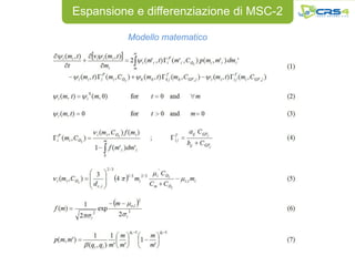 Espansione e differenziazione di MSC-2

          Modello matematico
 