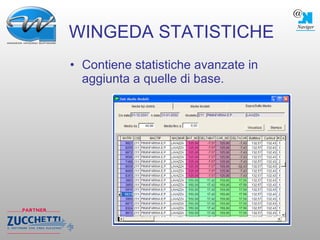 WINGEDA STATISTICHE Contiene statistiche avanzate in aggiunta a quelle di base. 