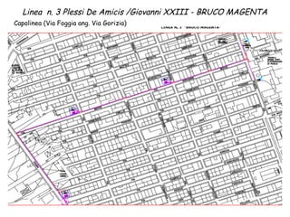 Linea n. 3 Plessi De Amicis /Giovanni XXIII - BRUCO MAGENTA 
Capolinea (Via Foggia ang. Via Gorizia) 
 