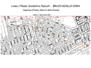 Linea 1 Plesso Scolastico Pasculli - BRUCO GIALLO OCRA 
Capolinea (Piazza Alberto dalla Chiesa) 
 