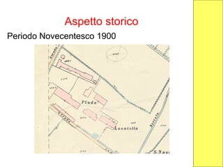 Aspetto storico
Periodo Novecentesco 1900
 