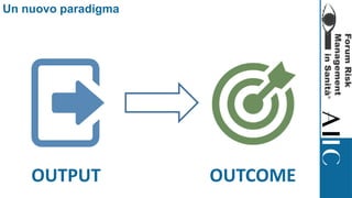 Un nuovo paradigma
OUTPUT OUTCOME
 