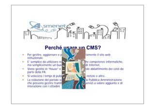 Presentazione Portale Asmenet