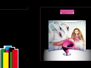 VIRAL MARKTETING
TOTEM SELFIE
Un totem addobbato al fine di
dare la possibilità di aumentare la
visibilità della mostra tramite so-
cial netwroks, soprattutto insta-
gram, facebook e twitter.
sarà presente anche una sezione
nell’app
dove saranno caricate le notizio-
ne con l’hashtag
#colorizeyourfashionweek
#colourizeyourfashionweek
David Lachapelle
SWITCH ON COLOURS
 