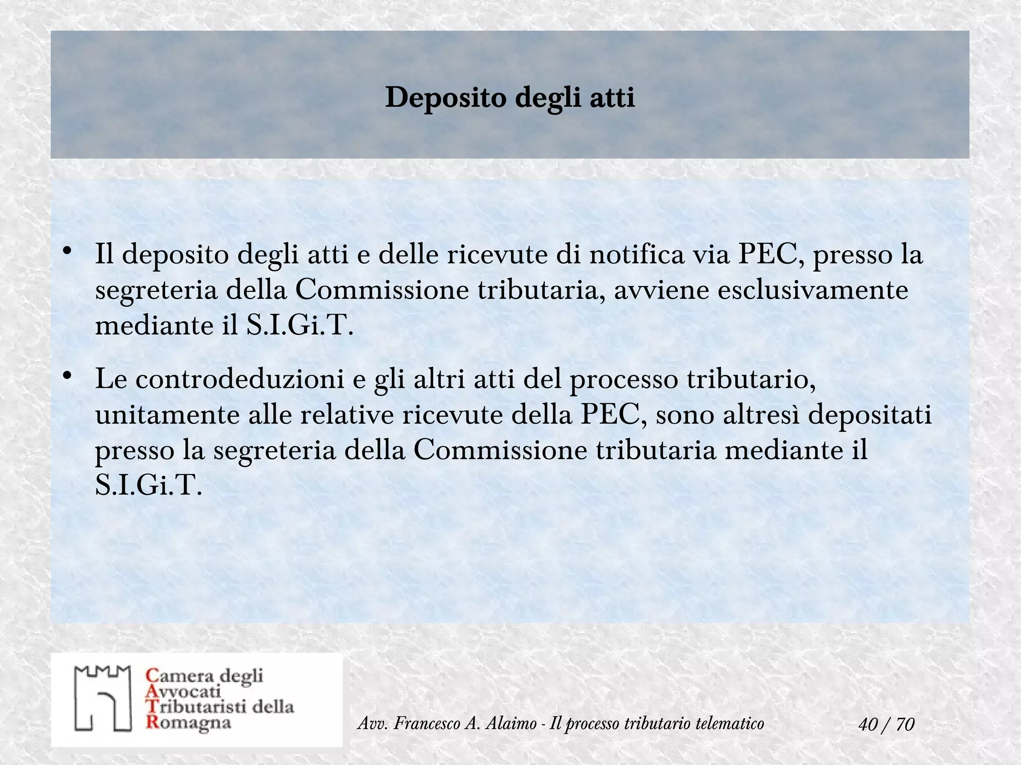 processo tributario telematico accesso giudici
