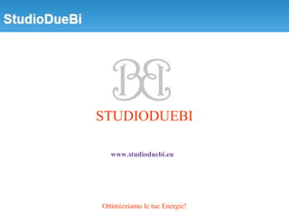 STUDIODUEBI

  www.studioduebi.eu




Ottimizziamo le tue Energie!
 