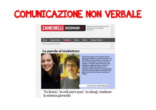 COMUNICAZIONE NON VERBALE 
 