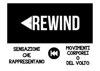 SENSAZIONI 
CHE 
RAPPRESENTANO 
! 
MOVIMENTI 
CORPOREI 
O 
DEL VOLTO! 
! 
 