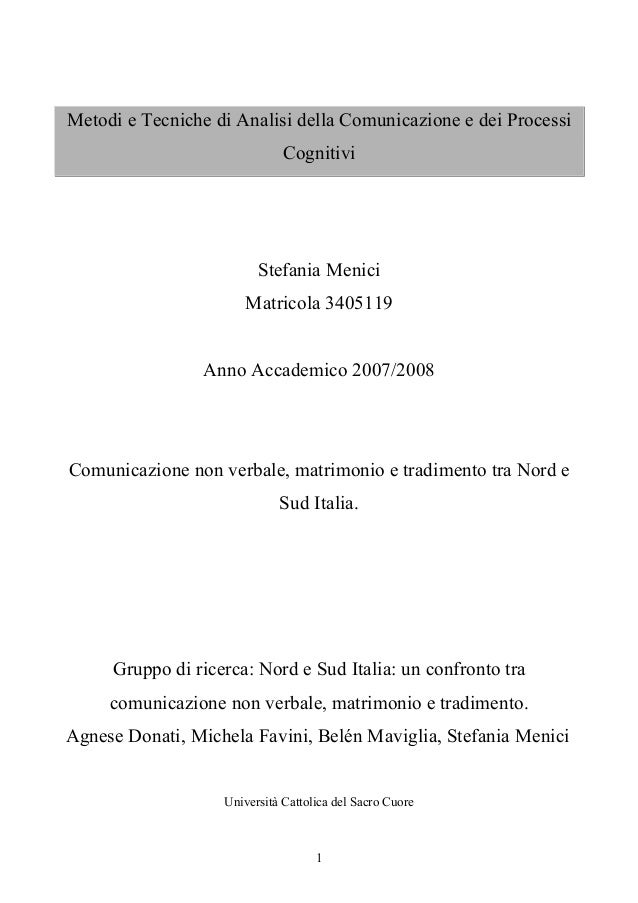 La Comunicazione Non Verbale Nord E Sud Italia A Confronto