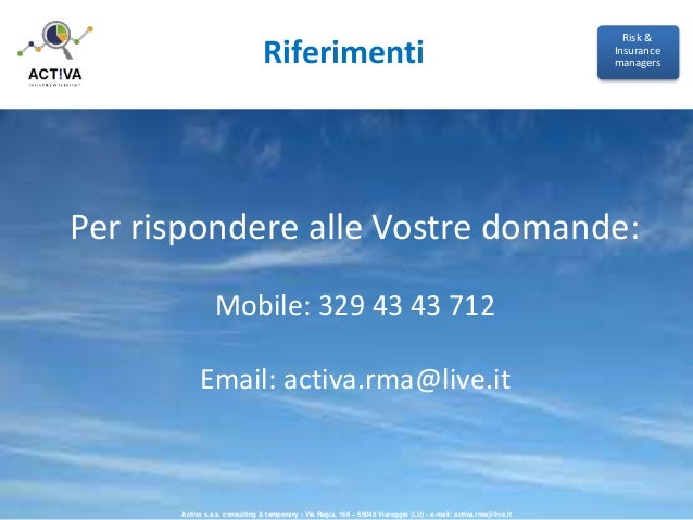 Presentazione Risk e Insurance management 2015