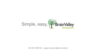 Simple, easy,
+39 392 2008736 - ruggero.argenio@brainvalley.it
 