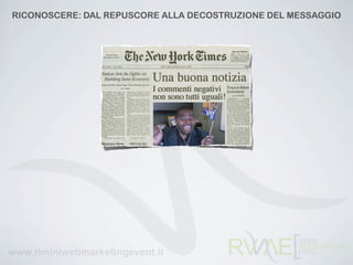 RICONOSCERE: DAL REPUSCORE ALLA DECOSTRUZIONE DEL MESSAGGIO
 