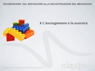 RICONOSCERE: DAL REPUSCORE ALLA DECOSTRUZIONE DEL MESSAGGIO




                          L’asciugamano e la suocera
 