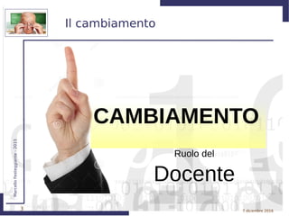 3
MarcelloFesteggiante-2015
7 dicembre 2016
Il cambiamento
Ruolo del
Docente
CAMBIAMENTO
 