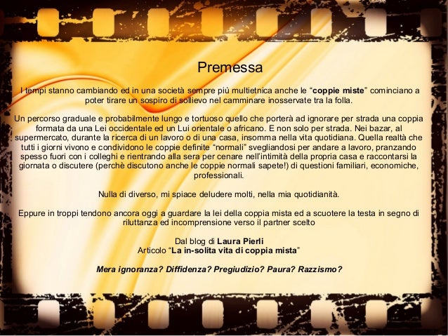 Presentazione Slides Progetto La In Solita Vita Di Coppia Mista